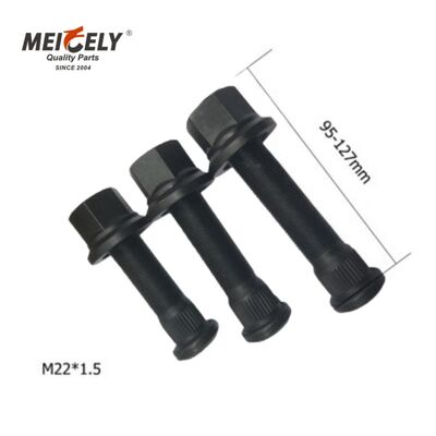 Тяжелый грузовик колесный стул M22x1.5 шестеренный болт - класс 10.9 сплавная сталь с черной оксидной поверхностью