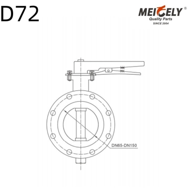 Высококачественный клапан бабочки DF71-100 D72 для грузовика с водяным баком